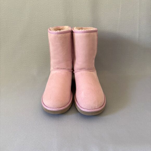 Womens UGG Boots Sz 8 Pink Classic Short MAU Coquette Festival Suede Very RARE! - Picture 1 of 16